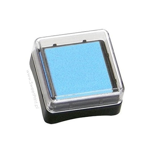 mini  błekitny  tusz pigmentowy do stempli -  heyda - poduszka z błękitnym  tuszem