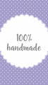 wizytówka etykieta drukowana do oznaczania produktów handmade / 100% handmade