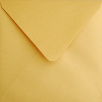 ZŁOTA metalizowana koperta kwadratowa 14,6/14,6 cm