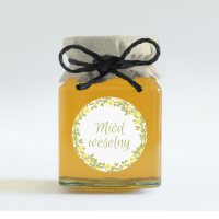 Naklejki /  etykietki na słoiczki z miodem SPRING GARDEN YELLOW