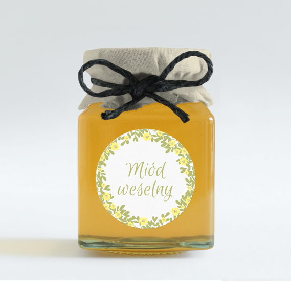 naklejki na słoiczki z miodem