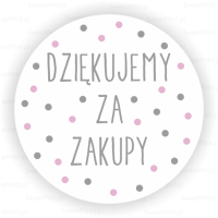 Naklejki Dziękujemy za zakupy - CONFETTI PINK