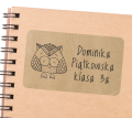 Personalizowane naklejki szkolne z sową - SweetPrint.pl