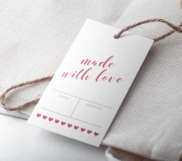 Metki cenówki MADE WITH LOVE - do samodzielnego wydruku