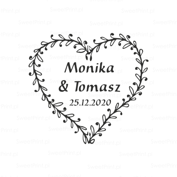 personalizowana pieczątka ślubna 