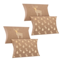 Pudełka tekturowe 4 szt JELEŃ  10x11 cm