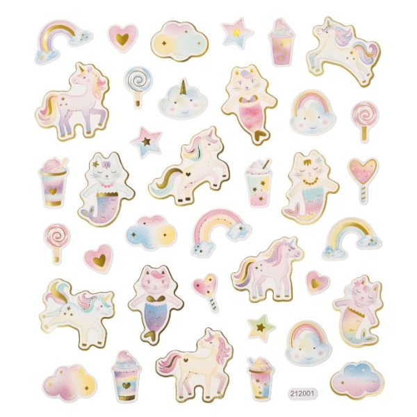 Naklejki pastelowe ze złoceniami - SweetPrint.pl