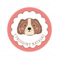 Personalizowane naklejki dla dzieci - PIESEK