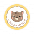 Personalizowane naklejki z kotkiem - SweetPrint.pl