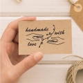 Stempel z napisem HANDMADE WITH LOVE - SweetPrint.pl