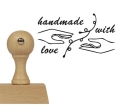 Stempel z napisem HANDMADE WITH LOVE - SweetPrint.pl
