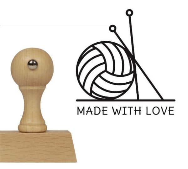Stempel z napisem MADE WITH LOVE - SweetPrint.pl