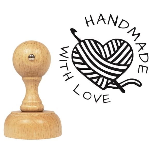 Stempel z napisem HANDMADE WITH LOVE - SweetPrint.pl