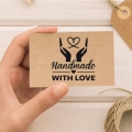 Stempel z napisem HANDMADE WITH LOVE - SweetPrint.pl