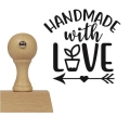 Stempel z napisem HANDMADE WITH LOVE - SweetPrint.pl
