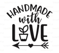 Stempel z napisem HANDMADE WITH LOVE - SweetPrint.pl