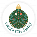 naklejki na Boże Narodzenie z napisem Wesołych Świąt - SweetPrint.pl