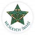 naklejki na Boże Narodzenie z napisem Wesołych Świąt - SweetPrint.pl