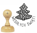 Drewniany stempel ze świątecznym motywem w skandynawskim stylu - SweetPrint.pl