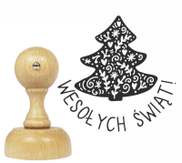 Stempel WESOŁYCH ŚWIĄT -  CHOINKA