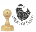 Drewniany stempel ze świątecznym motywem w skandynawskim stylu - SweetPrint.pl