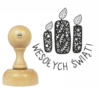 Stempel WESOŁYCH ŚWIĄT -  ŚWIECZKI