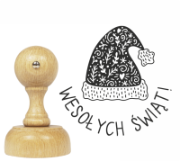 Stempel WESOŁYCH ŚWIĄT -  CZAPKA MIKOŁAJA