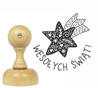 Stempel WESOŁYCH ŚWIĄT -  GWIAZDA