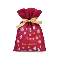 Ekologiczny woreczek na prezenty MERRY CHRISTMAS 20x30 cm