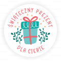 Świąteczne naklejki z napisem na przesyłki i prezenty - SweetPrint.pl