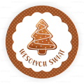 Świąteczne naklejki z pierniczkiem - SweetPrint.pl