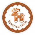 Naklejki z pierniczkiem i napisem Wesołych Świąt - SweetPrint.pl