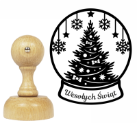 Stempel świąteczny ŚNIEŻNA KULA
