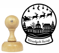 Stempel świąteczny ŚNIEŻNA KULA