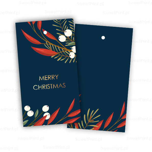 Świąteczne zawieszki z napisem MERRY CHRISTMAS - SweetPrint.pl