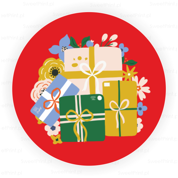 dekoracyjne naklejki z prezentami - SweetPrint.pl