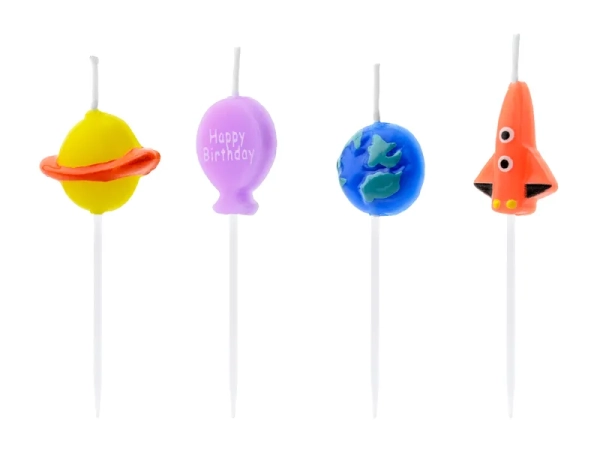 Świeczki urodzinowe na tort  - kosmos - SweetPrint.pl