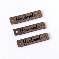 Metki z ekoskóry z napisem handmade - SweetPrint.pl