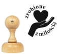 Stempel z napisem zrobione z miłością - SweetPrint.pl