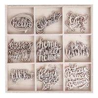 Drewniane kształty / scrapki - NAPISY