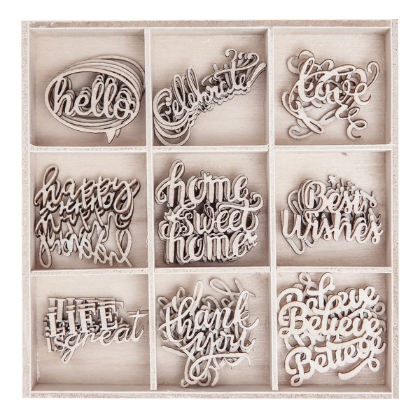 Drewniane kształty w kształcie napisów - SweetPrint.pl