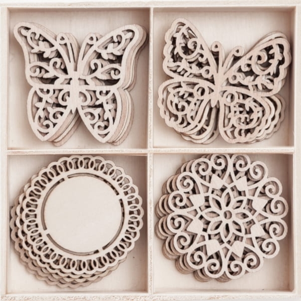 Drewniane kształty / scrapki w kształcie motyli - SweetPrint.pl