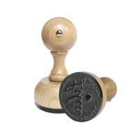 Stempel z logo do ceramiki i mydła OKRĄGŁY