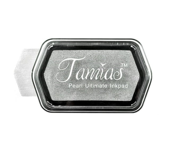 srebrny metaliczny tusz do stempli - SweetPrint.pl