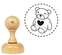 Stempel / pieczątka MIŚ Z SERDUSZKIEM
