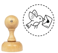 Stempel / pieczątka  PTASZEK Z LISTEM