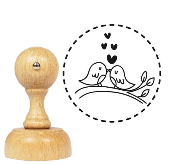 Stempel z zakochanymi ptaszkami - SweetPrint.pl