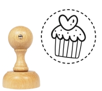 Stempel / pieczątka MUFFINKA Z SERCEM