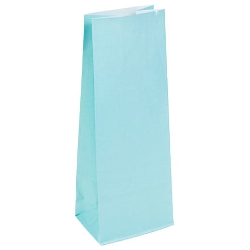 Torebka papierowa  klockowa w kolorze niebieskim - SweetPrint.pl