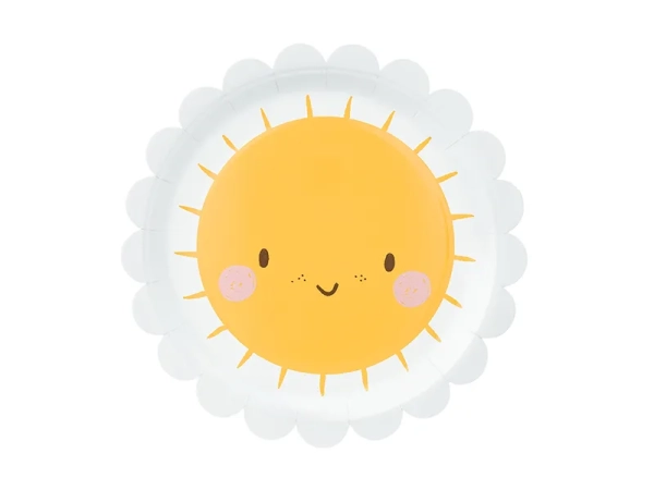 Papierowe talerzyki ze słoneczkiem - SweetPrint.pl